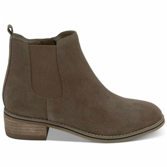 Aqua College Lori Waterproof Booties Dark Taupe Suede Size 6M - Picture 1 of 13